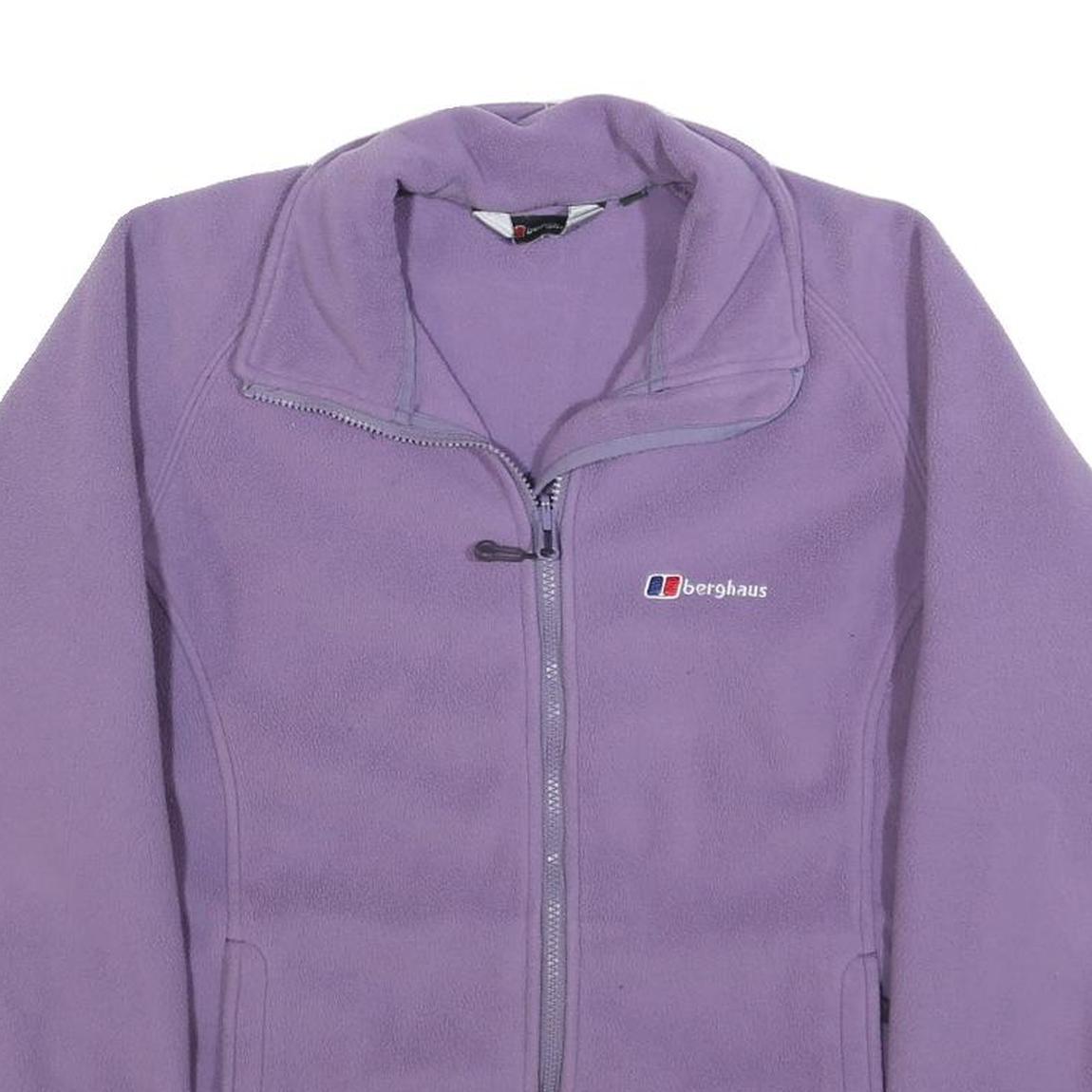 BERGHAUS Womens Purple Fleece Jacket M Polyester Zip Outdoor Casual Warm