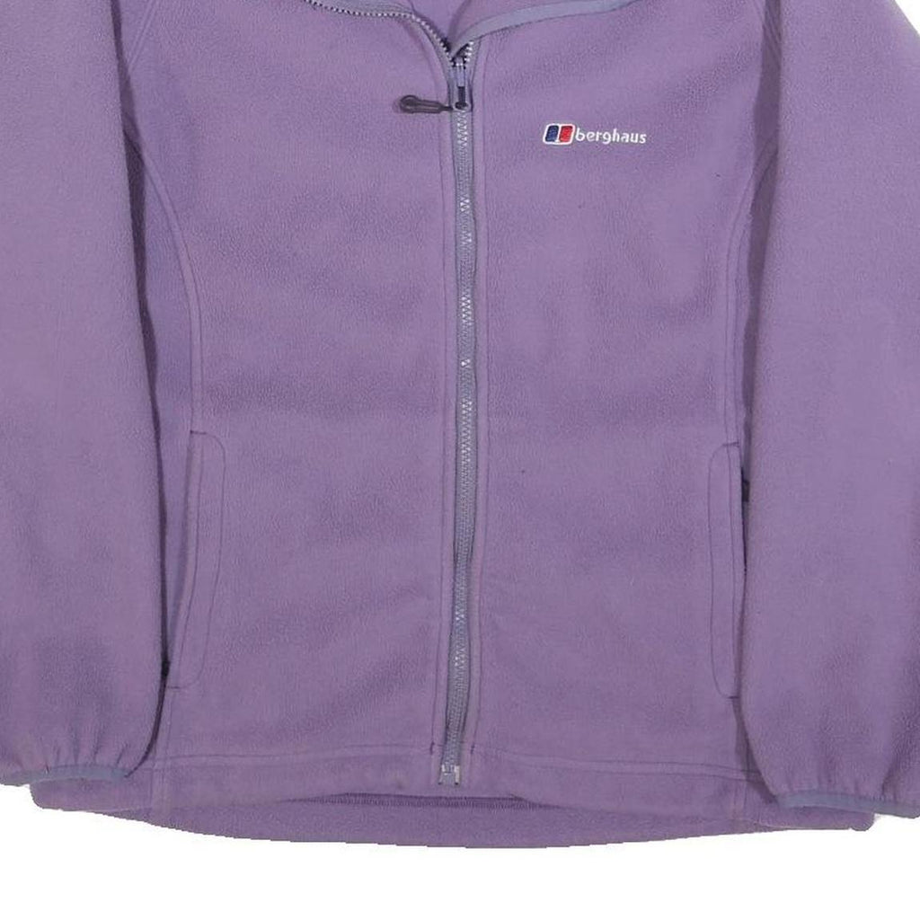 BERGHAUS Womens Purple Fleece Jacket M Polyester Zip Outdoor Casual Warm