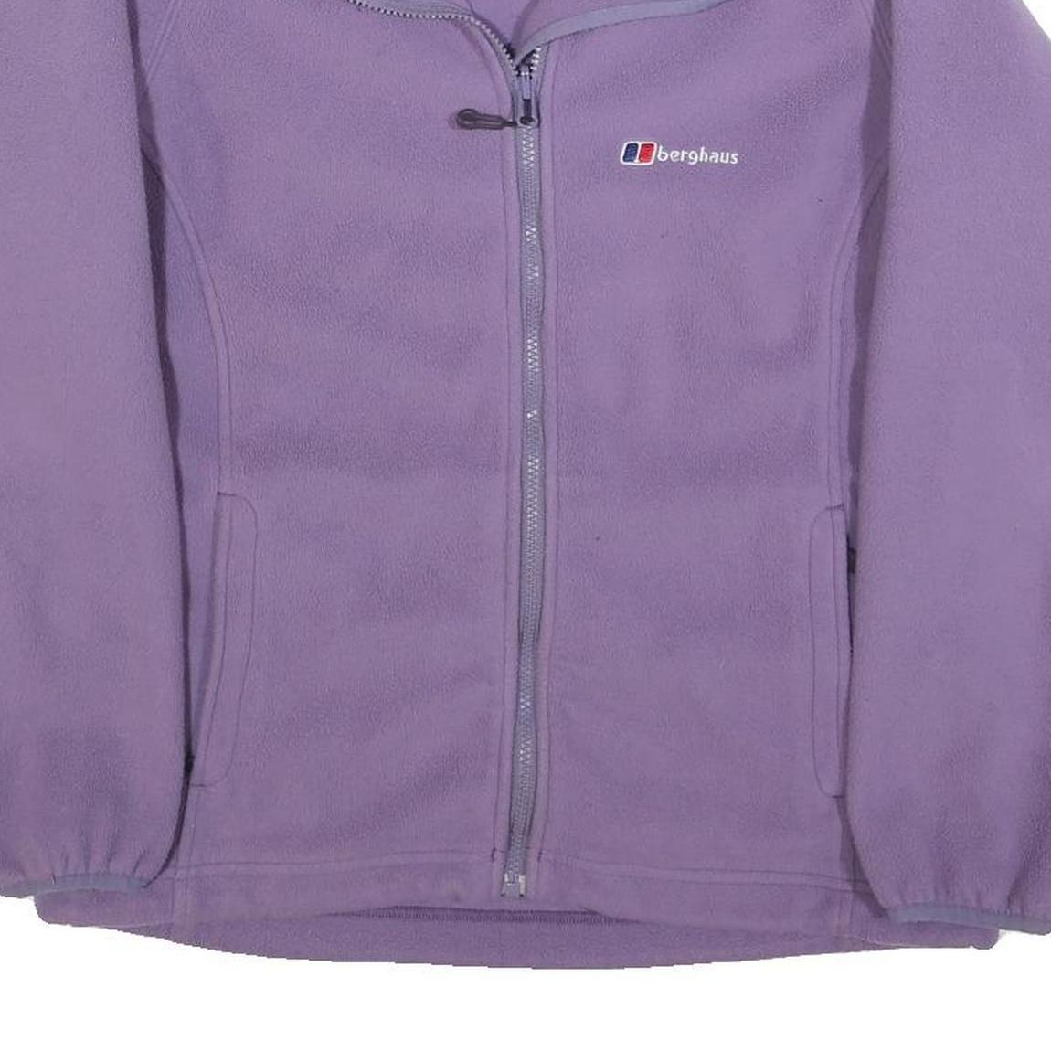 BERGHAUS Womens Purple Fleece Jacket M Polyester Zip Outdoor Casual Warm
