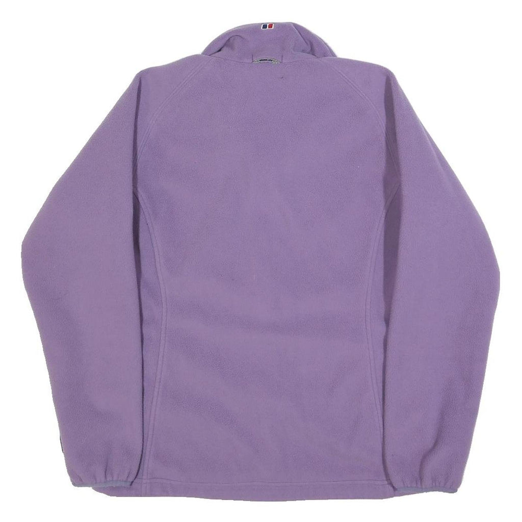 BERGHAUS Womens Purple Fleece Jacket M Polyester Zip Outdoor Casual Warm