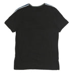 CALVIN KLEIN Mens Black & Blue Graphic T-Shirt S Short Sleeve Crew Neck Cotton