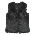 Womens Black Faux Fur Jacket M Polyester Blend Classic Soft Warm Stylish