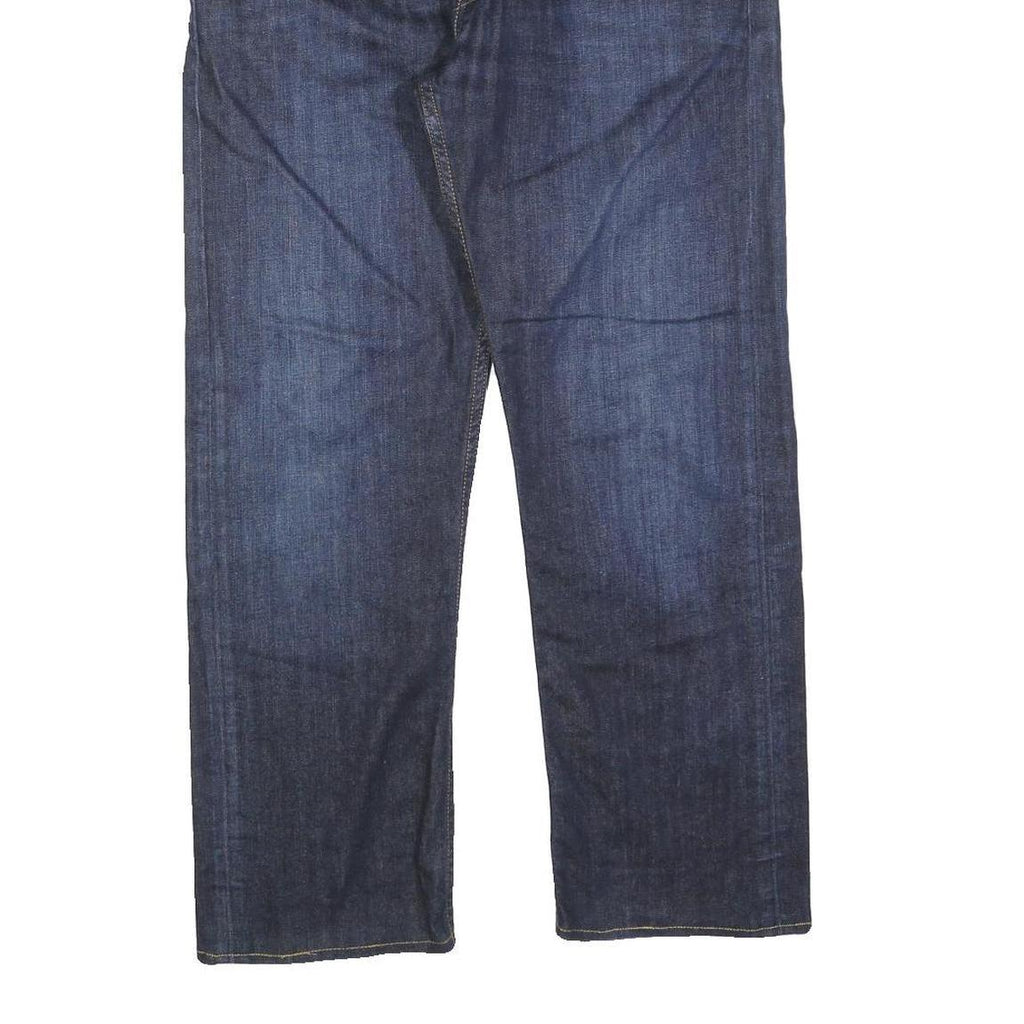 LEVI'S 504 Mens Jeans Blue Regular Straight Denim Dark W33 L26 Zip Cotton Blend