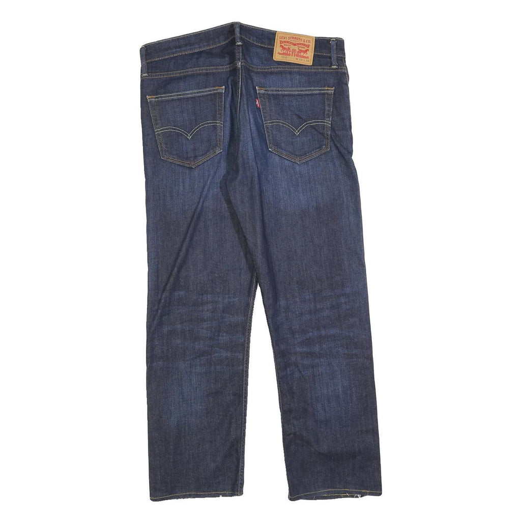 LEVI'S 504 Mens Jeans Blue Regular Straight Denim Dark W33 L26 Zip Cotton Blend