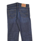 LEVI'S 504 Mens Jeans Blue Regular Straight Denim Dark W33 L26 Zip Cotton Blend