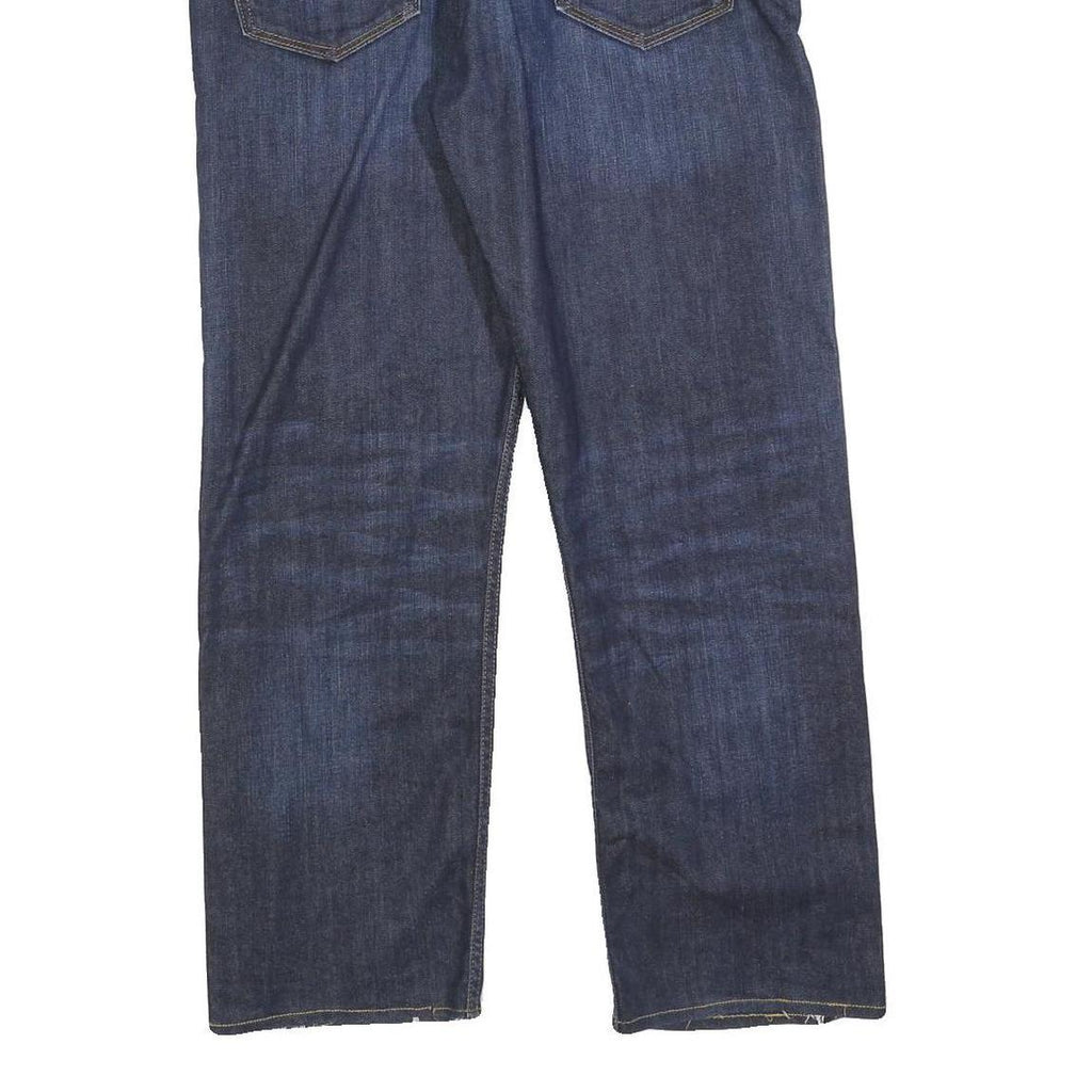 LEVI'S 504 Mens Jeans Blue Regular Straight Denim Dark W33 L26 Zip Cotton Blend