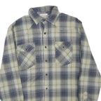 WRANGLER Mens Blue & Cream Checked Shirt S Cotton Blend Long Sleeve Casual