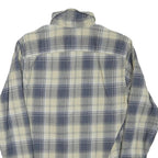 WRANGLER Mens Blue & Cream Checked Shirt S Cotton Blend Long Sleeve Casual