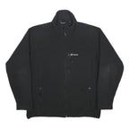 BERGHAUS Mens Black Outdoor Jacket XL Polyester Zip Plain Casual Sportswear