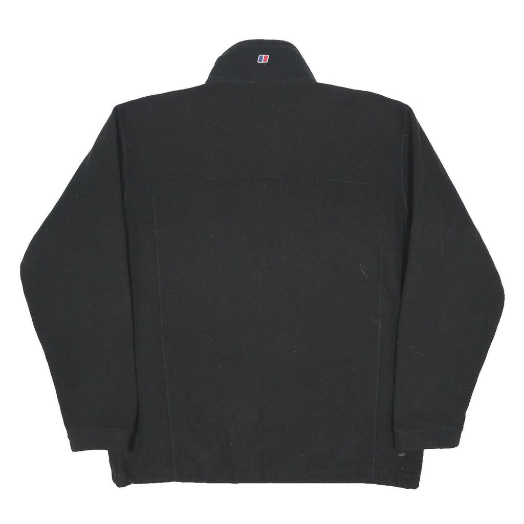 BERGHAUS Mens Black Outdoor Jacket XL Polyester Zip Plain Casual Sportswear