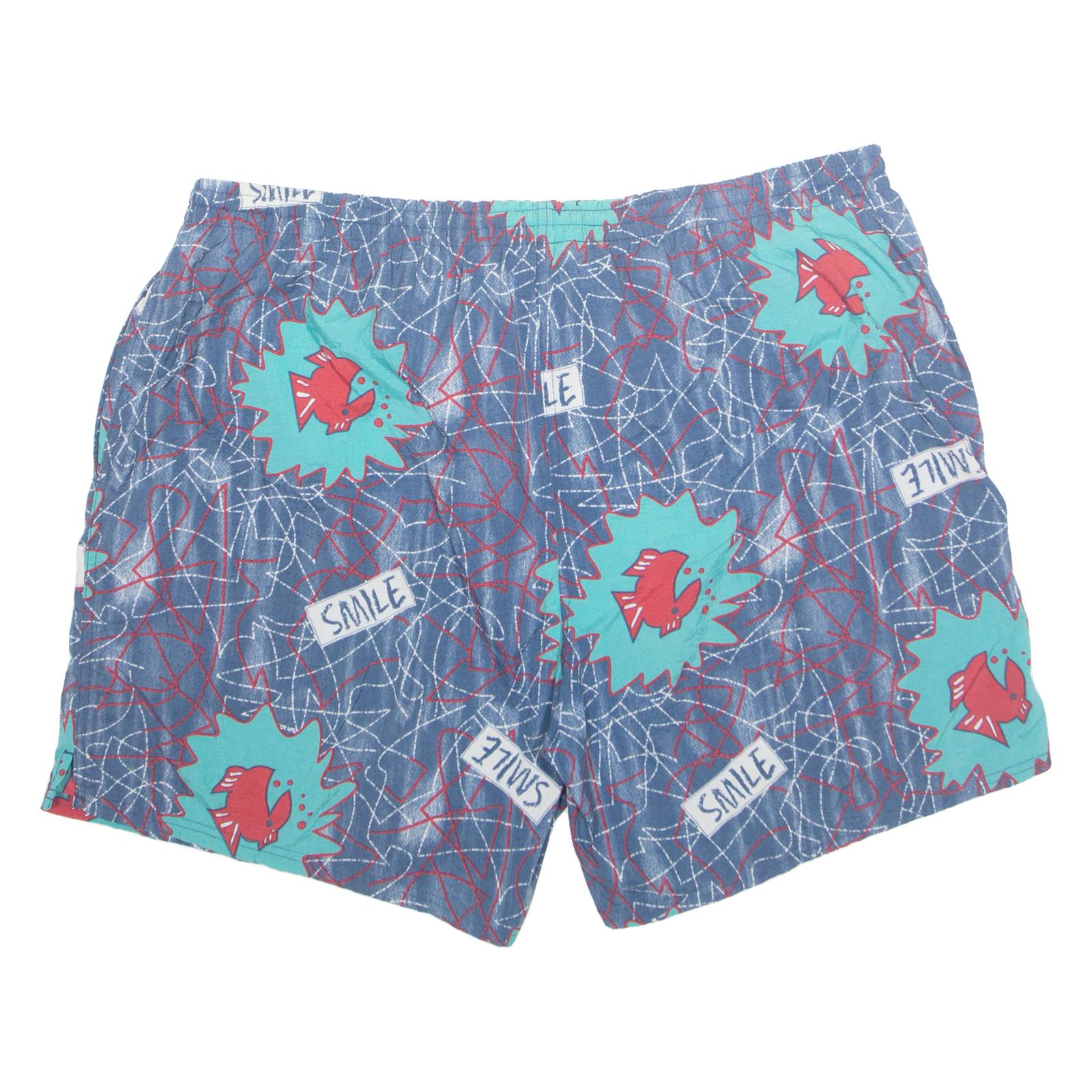 RODEO Mesh Lined Fish Mens Swimming Shorts Blue 2XL W40