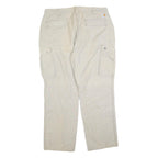 CARHARTT Mens Relaxed Beige Cotton Blend Cargo Trousers W40 L32 Workwear