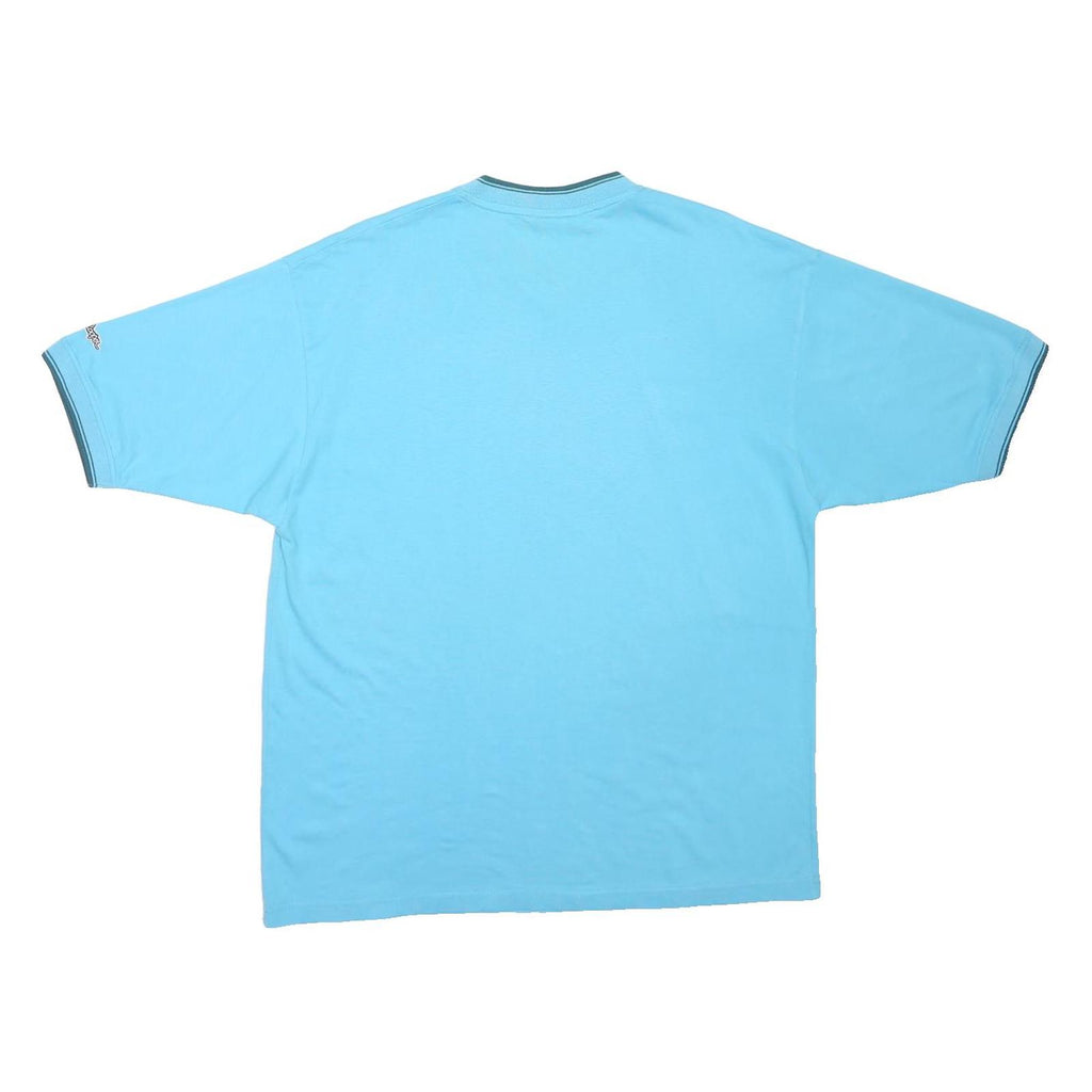LEE COOPER Mens Blue V-Neck Short Sleeve T-Shirt L Casual Cotton Blend