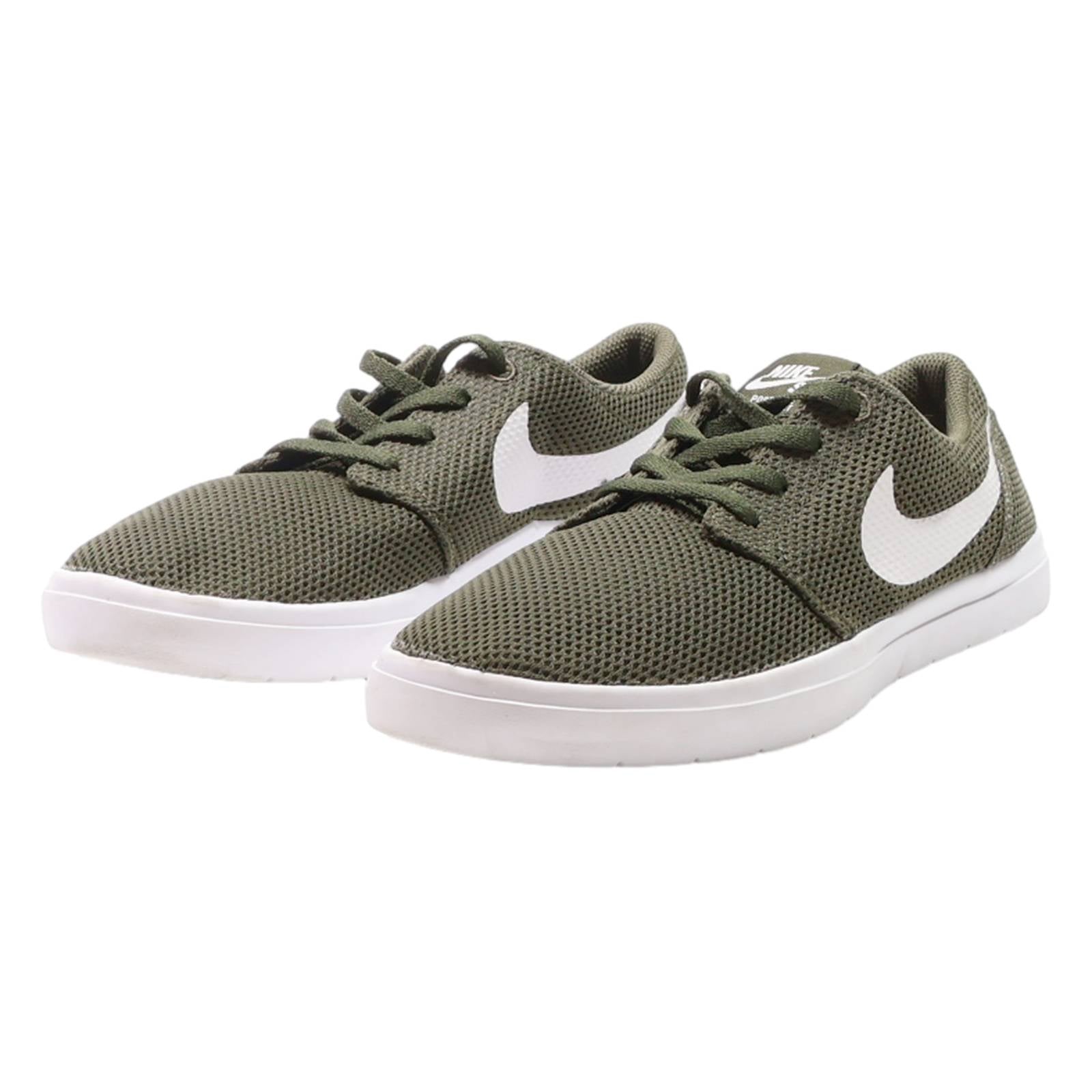 NIKE Low Top Trainers Green Synthetic Mens UK 7