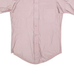VAN HEUSEN Mens Pink Nylon Shirt M Short Sleeve Button Collar Classic Fit