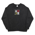 MICKEY UNLIMITED Womens Black Sweatshirt L Cotton Blend Crew Neck Pullover