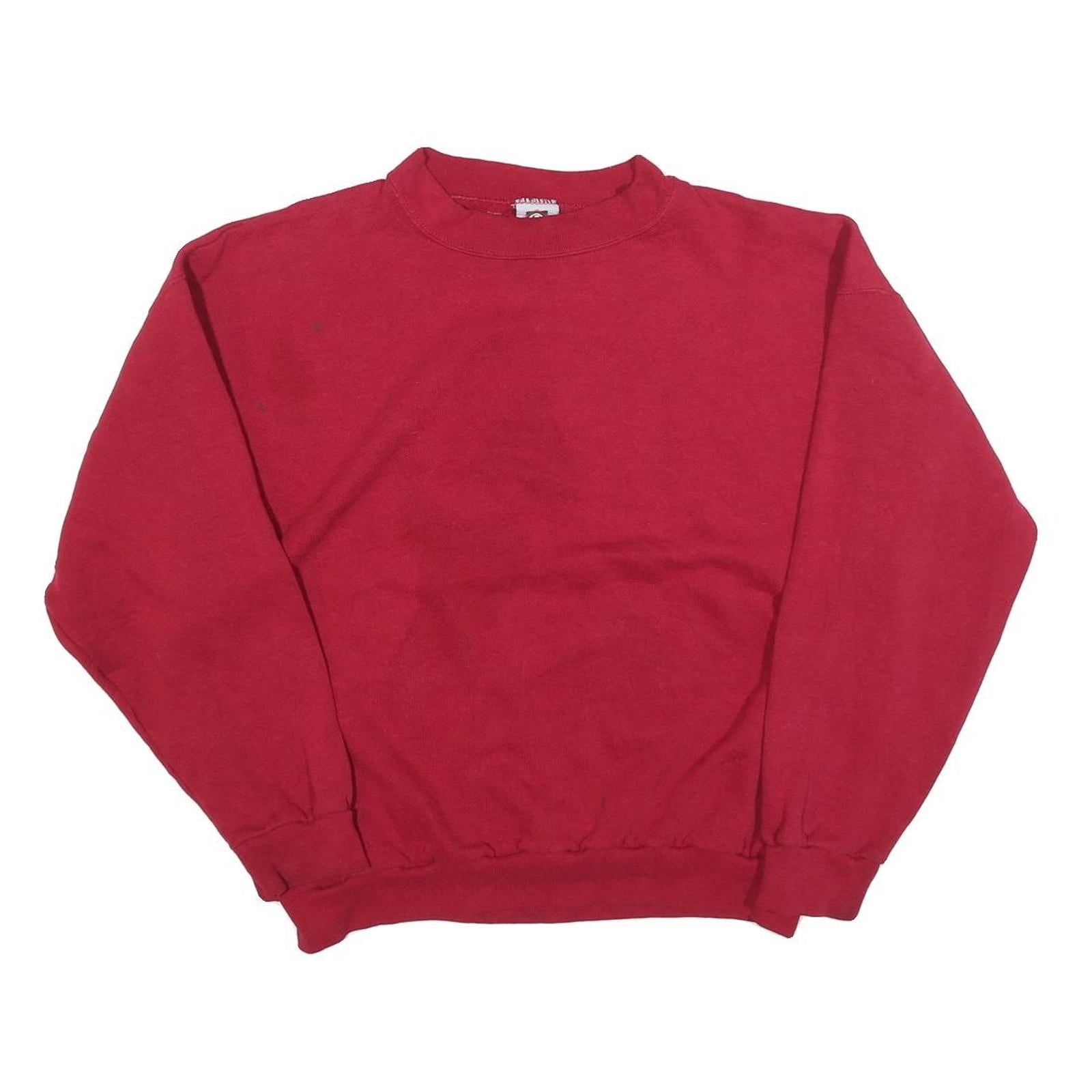 FRANKLIN Womens Red Crew Neck L Cotton Blend Pullover Casual Sweatshirt