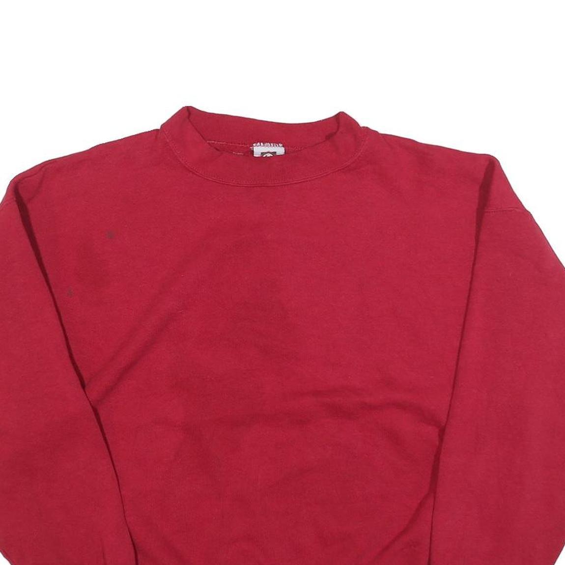 FRANKLIN Womens Red Crew Neck L Cotton Blend Pullover Casual Sweatshirt