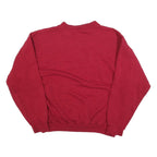 FRANKLIN Womens Red Crew Neck L Cotton Blend Pullover Casual Sweatshirt