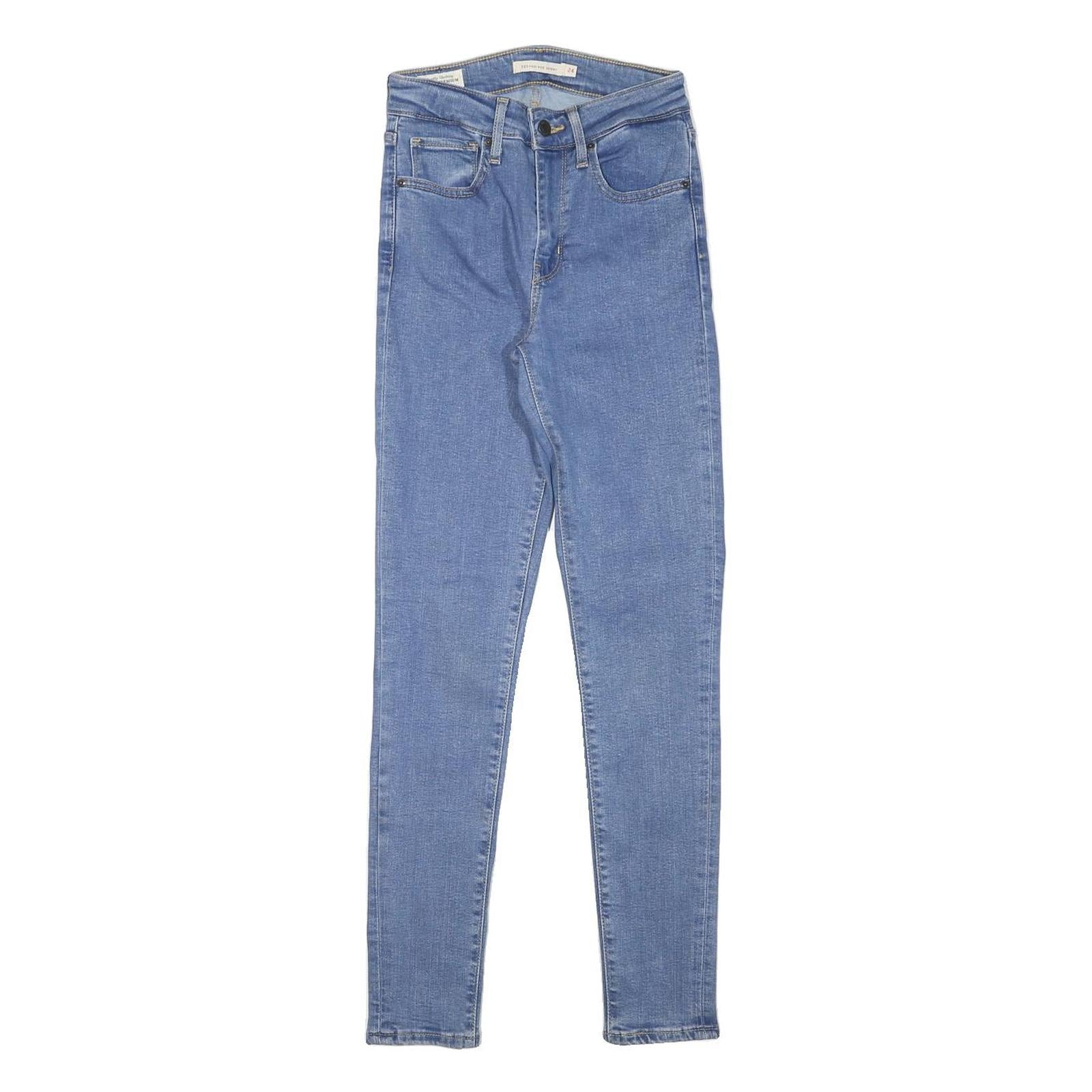 LEVI'S Womens Jeans Blue Slim Skinny Denim Light W22 L28 Stretch Comfort