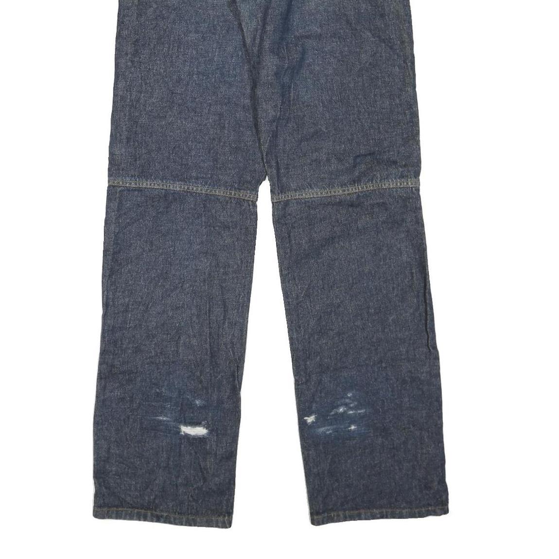 SHOGO Mens Jeans Blue Regular Straight Denim Medium W30 L35 Zip Cotton Blend