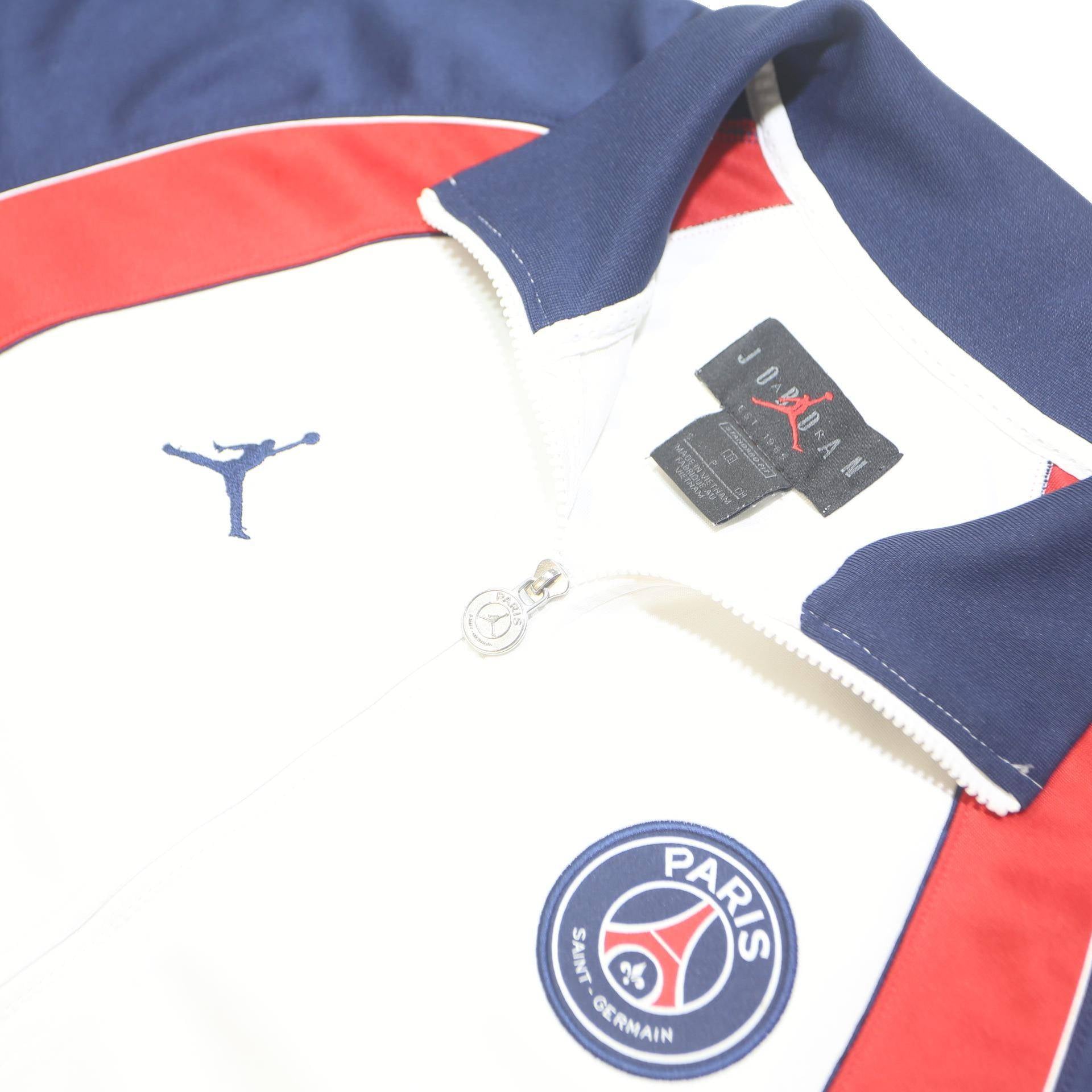 AIR JORDAN Mens Blue & Red Paris Saint Germain Zip Jacket S Polyester Sportswear