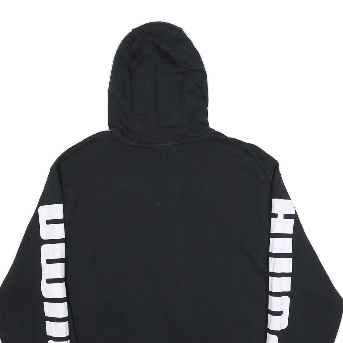 PUMA Womens Black Hoodie L Cotton Blend Pullover Sportswear Casual