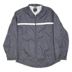 NIKE Mens Grey Plain Zip Jacket M Polyester Blend Sportswear Activewear