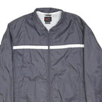 NIKE Mens Grey Plain Zip Jacket M Polyester Blend Sportswear Activewear