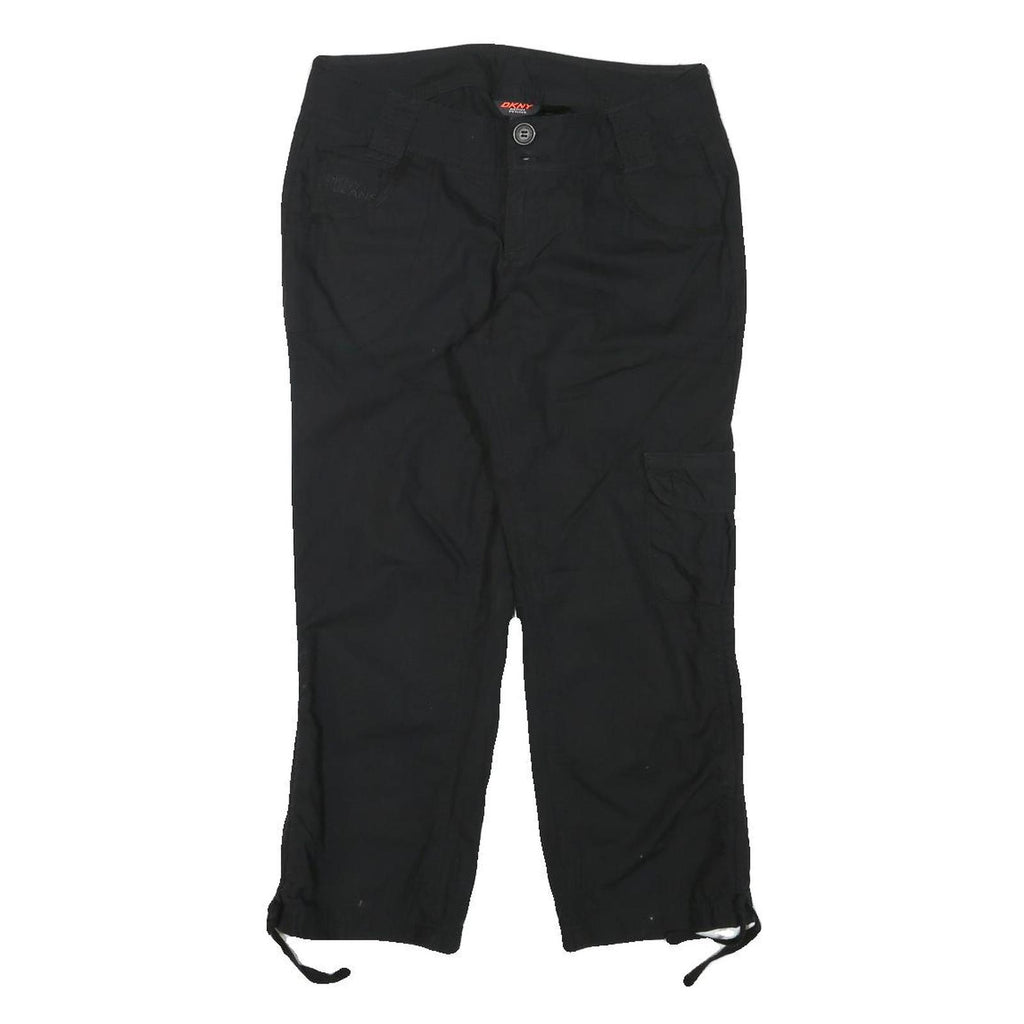 DKNY Womens Black Casual Cotton Blend Cargo Shorts M W28 Comfortable Fit