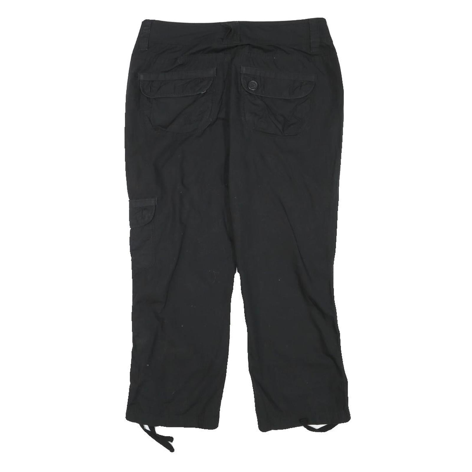 DKNY Womens Black Casual Cotton Blend Cargo Shorts M W28 Comfortable Fit