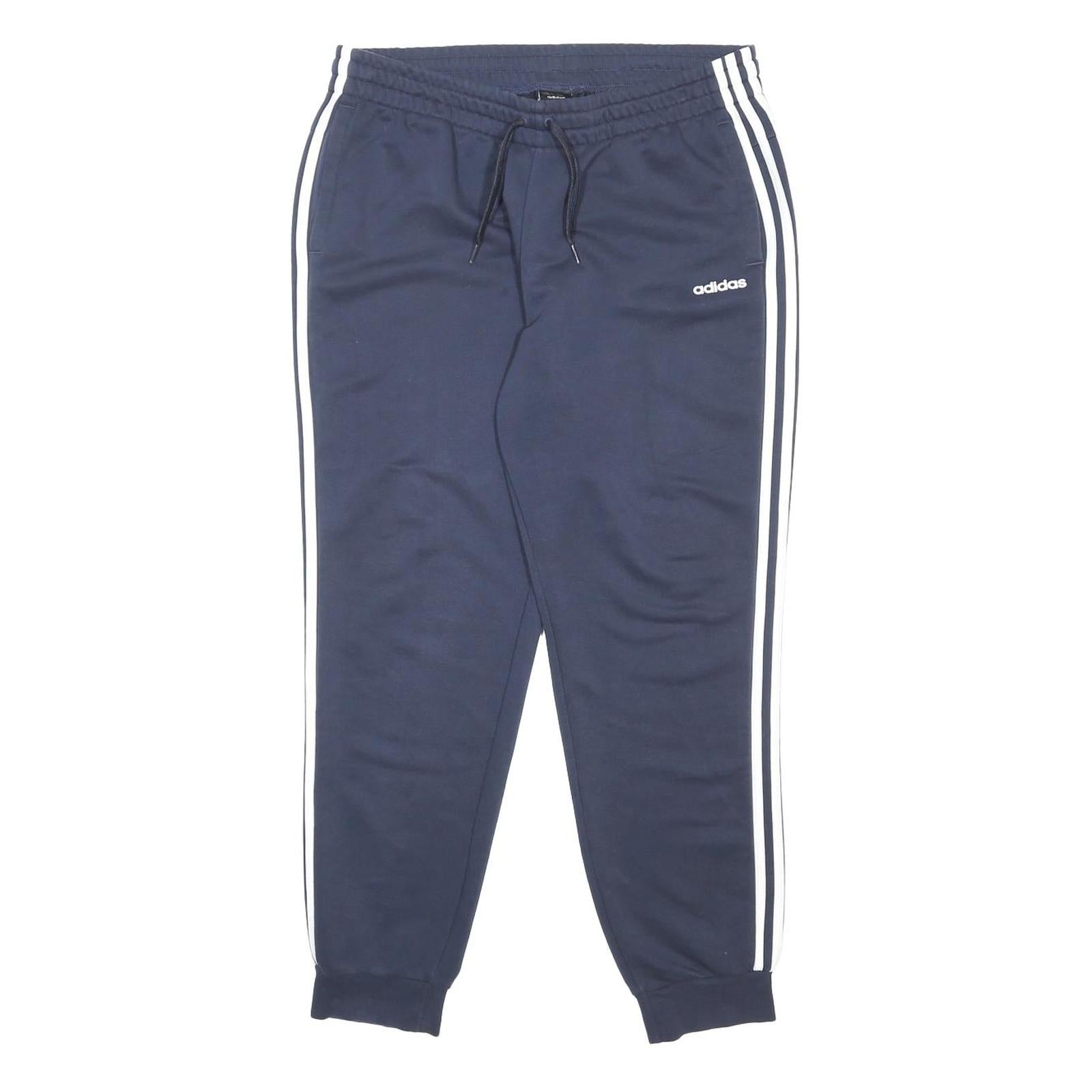 ADIDAS Womens Joggers Navy Blue & White Slim Tapered XL W32 L28 Sportswear