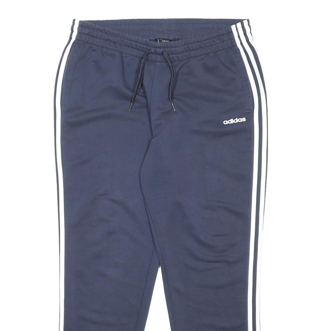 ADIDAS Womens Joggers Navy Blue & White Slim Tapered XL W32 L28 Sportswear