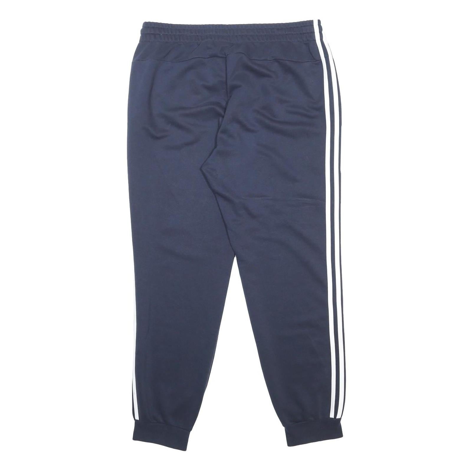 ADIDAS Womens Joggers Navy Blue & White Slim Tapered XL W32 L28 Sportswear