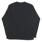 Mens Black Anderson Football Long Sleeve Crew Neck Cotton Blend T-Shirt M