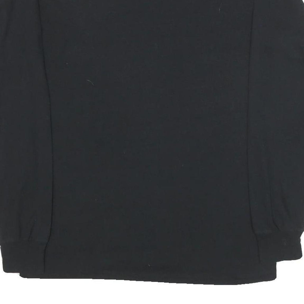 Mens Black Anderson Football Long Sleeve Crew Neck Cotton Blend T-Shirt M