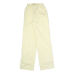 CAT Womens Cotton Blend Cream Relaxed Wide-Leg Trousers W20 L31 Drawstring