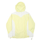 NIKE Womens Yellow & White Colourblock Hooded Jacket 2XL Polyester Blend Zip