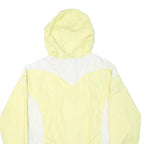 NIKE Womens Yellow & White Colourblock Hooded Jacket 2XL Polyester Blend Zip