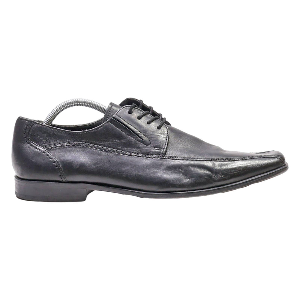 BORELLI Derby Shoes Black Leather Mens UK 9.5