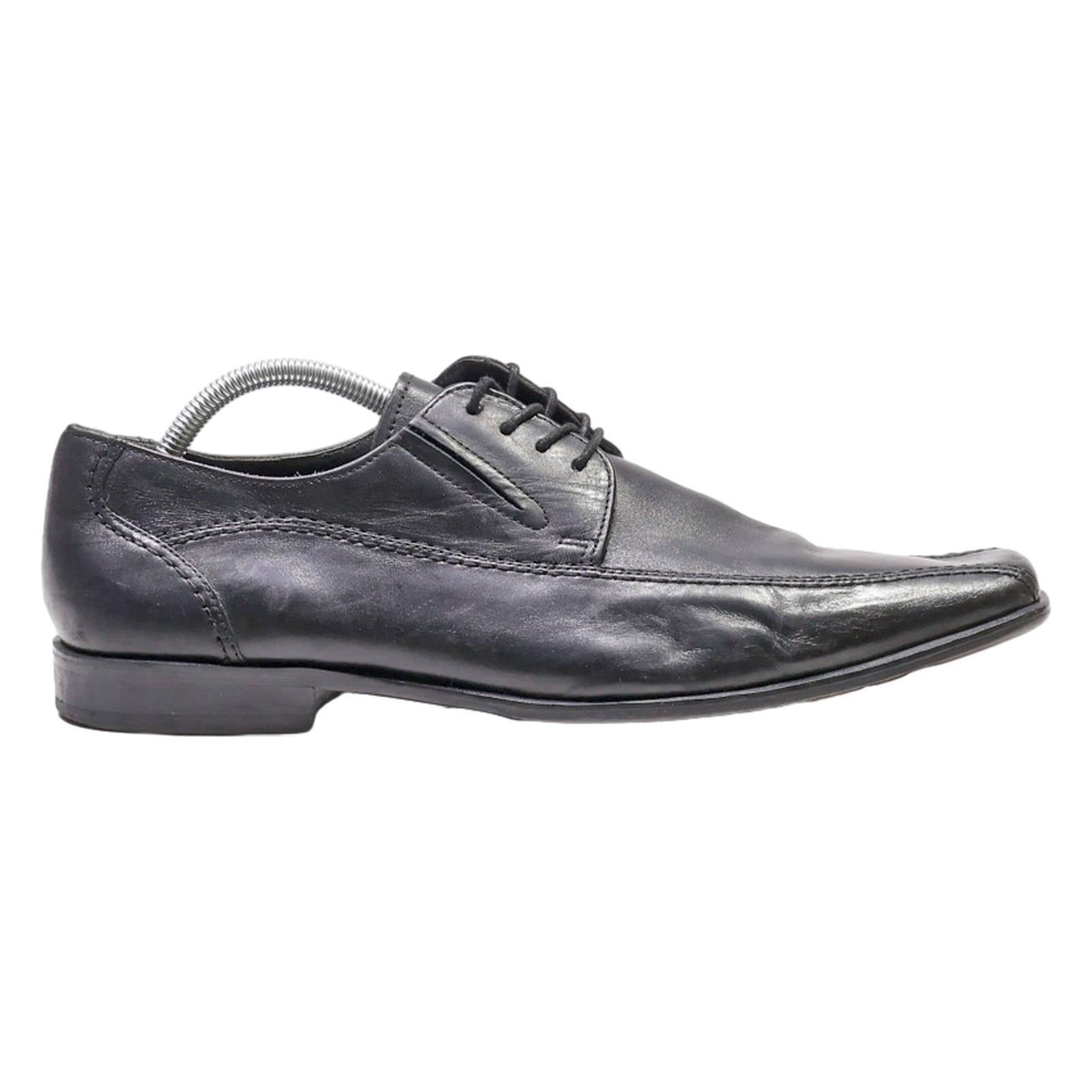 BORELLI Derby Shoes Black Leather Mens UK 9.5
