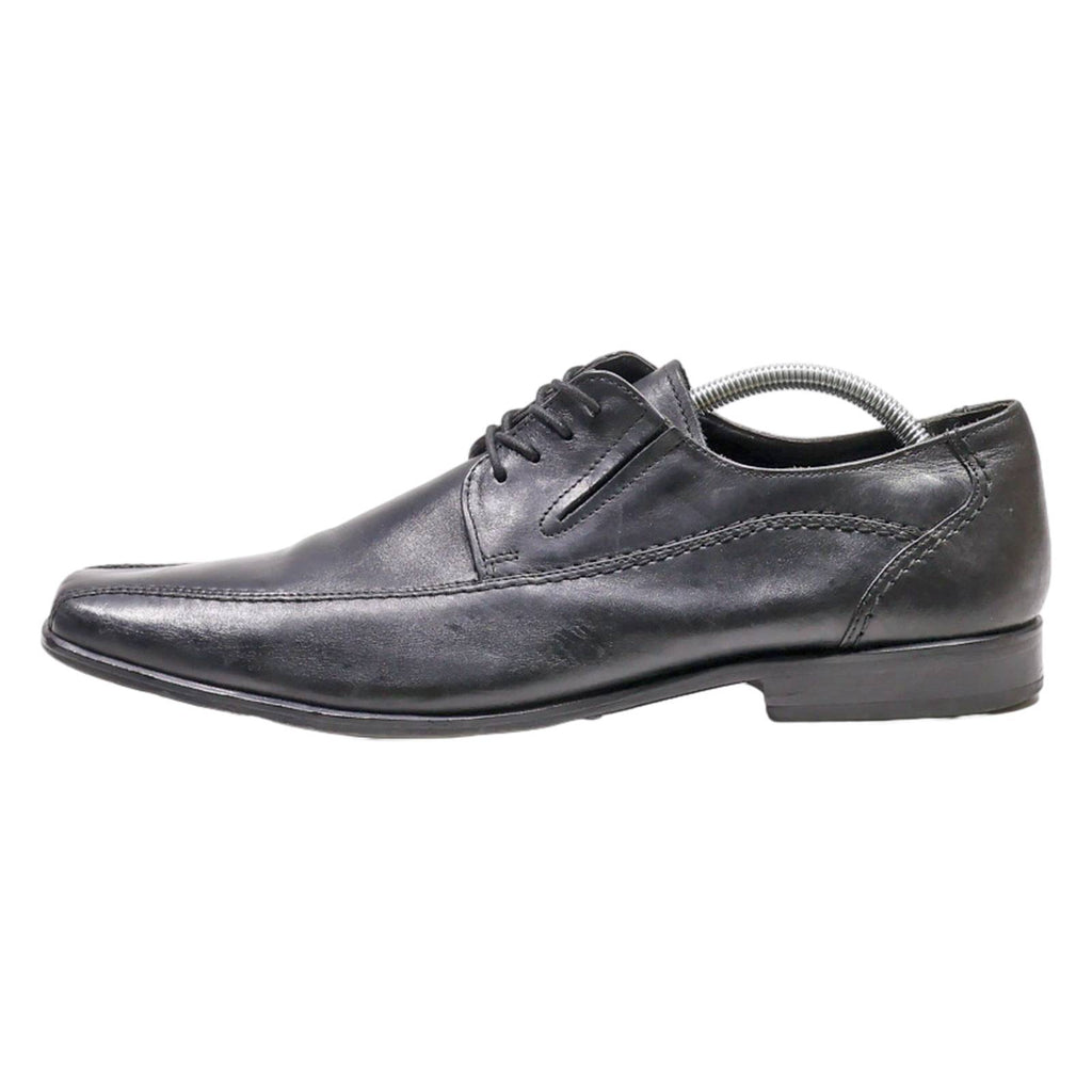 BORELLI Derby Shoes Black Leather Mens UK 9.5