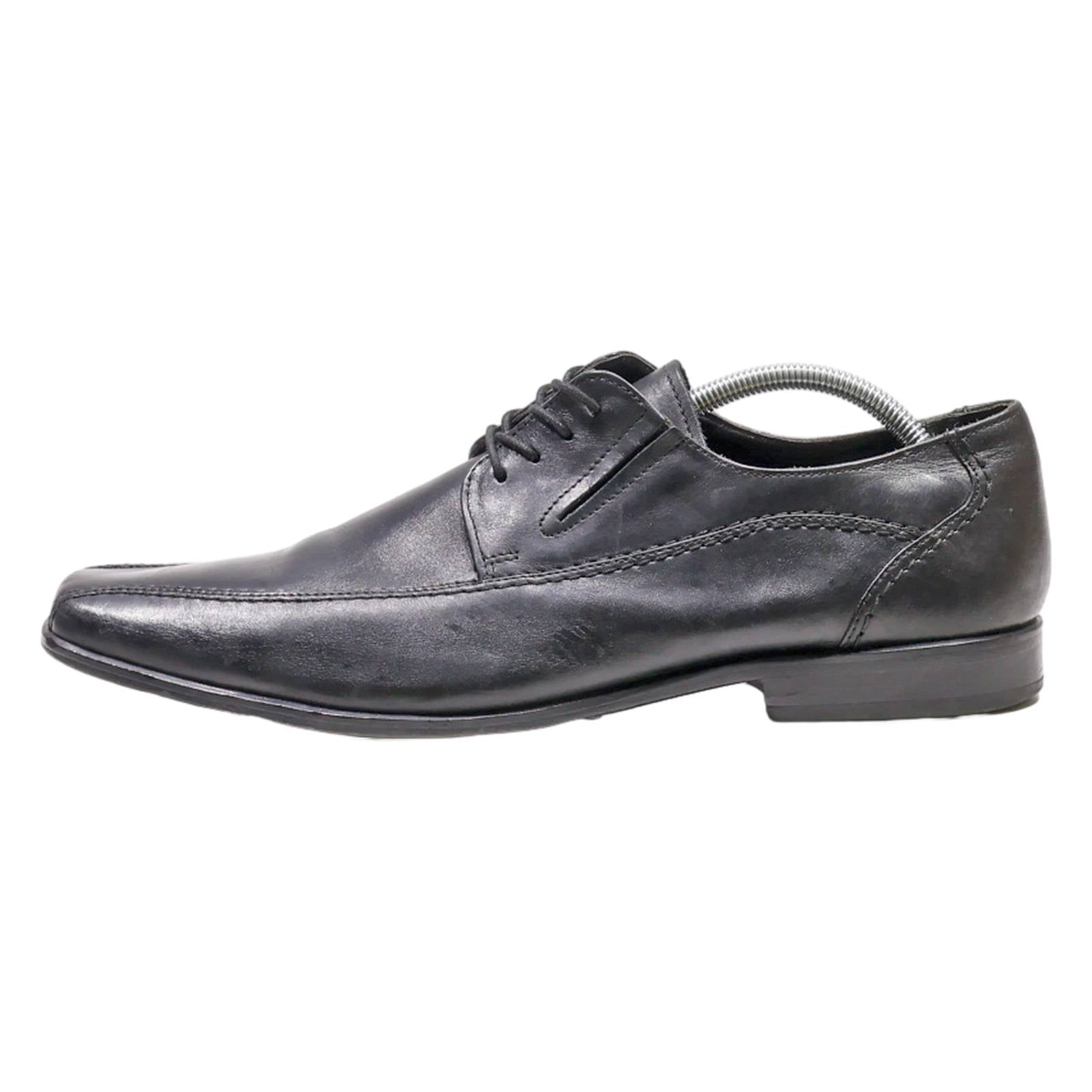 BORELLI Derby Shoes Black Leather Mens UK 9.5