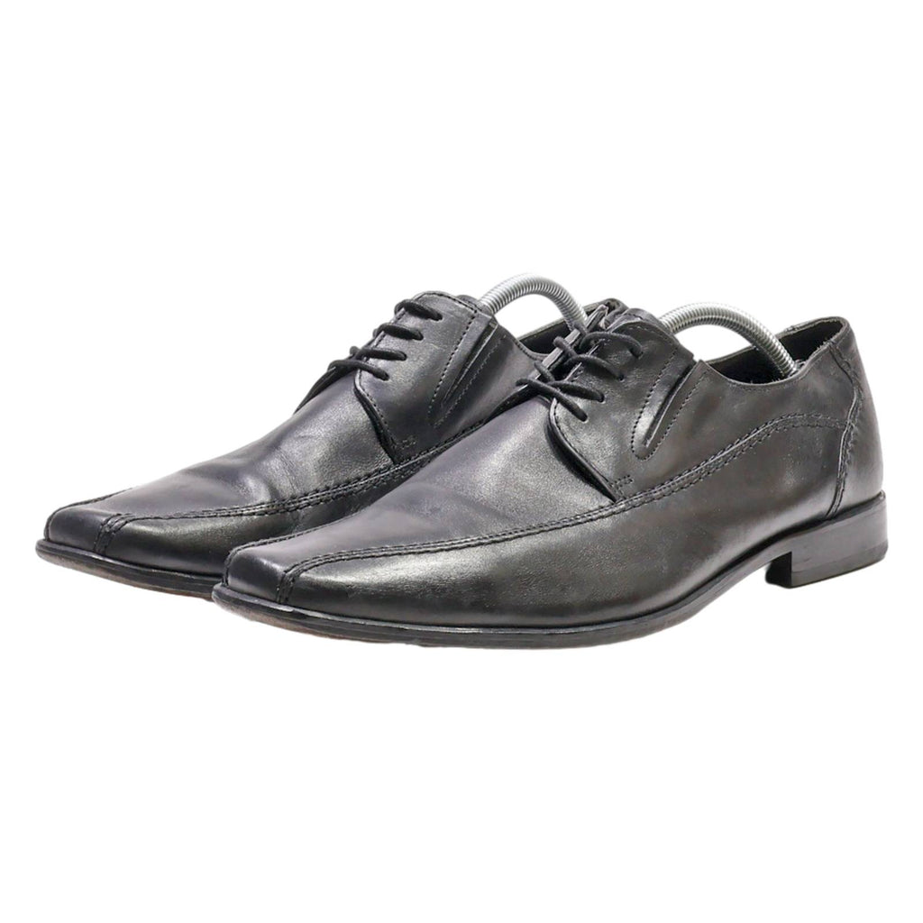 BORELLI Derby Shoes Black Leather Mens UK 9.5