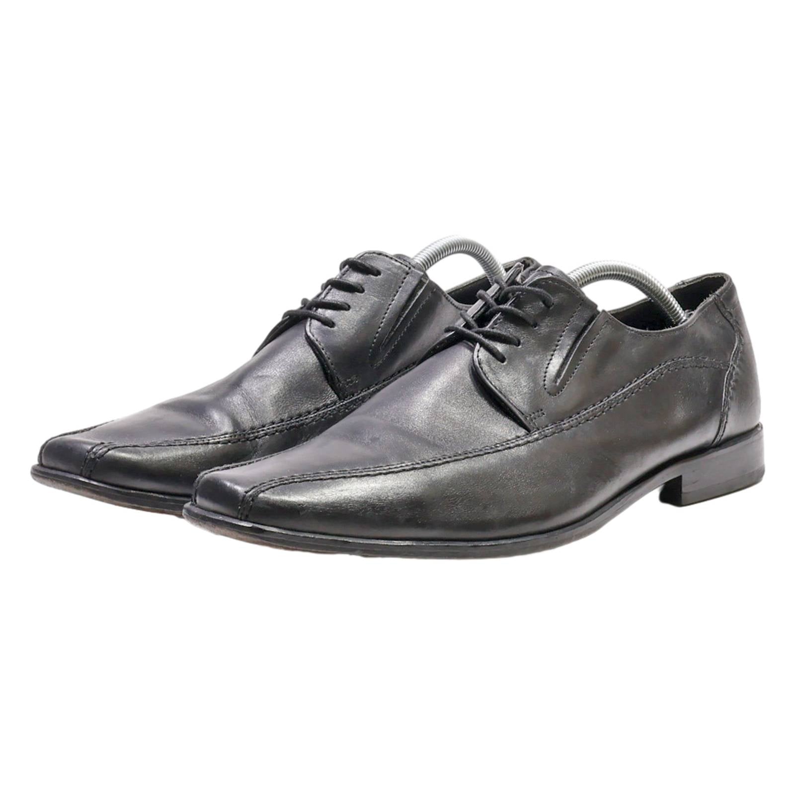 BORELLI Derby Shoes Black Leather Mens UK 9.5