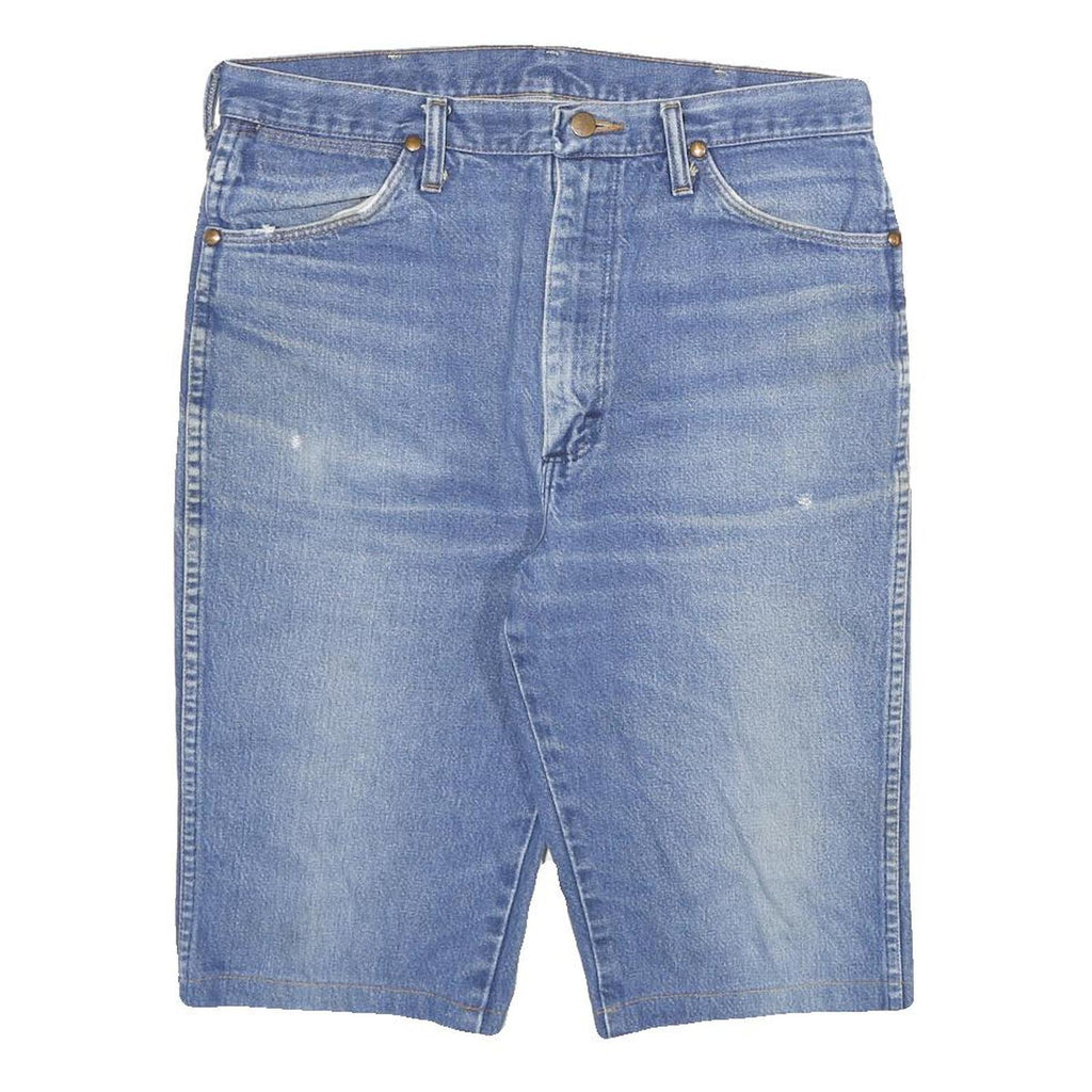 WRANGLER Mens Denim Blue Casual Shorts XL W33 Cotton Blend Comfortable Fit