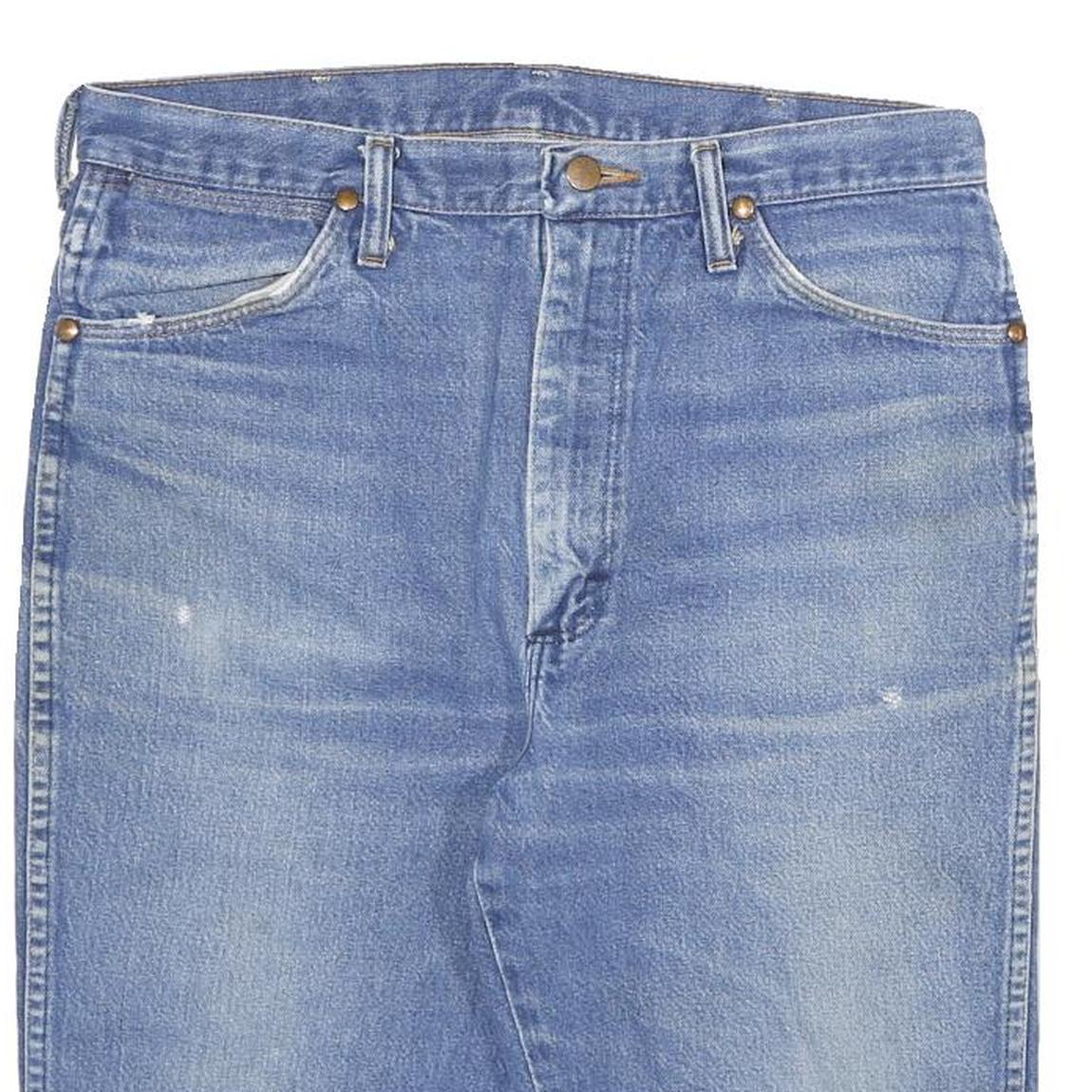 WRANGLER Mens Denim Blue Casual Shorts XL W33 Cotton Blend Comfortable Fit