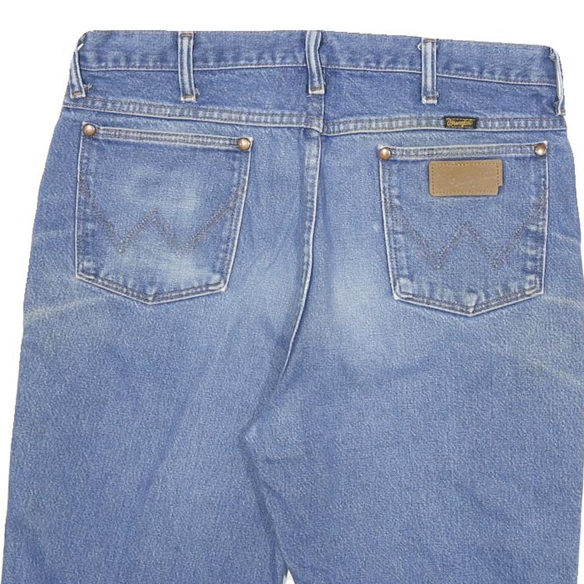 WRANGLER Mens Denim Blue Casual Shorts XL W33 Cotton Blend Comfortable Fit