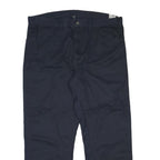 DICKIES Mens Cotton Blend Navy Regular Fit Straight Leg Trousers W42 L31