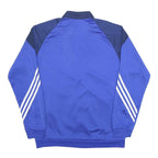 ADIDAS Mens Blue & Navy Zip Up Polyester Sports Jacket L Track Three Stripes